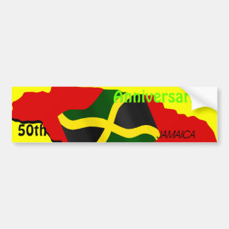 Jamaica 50th anniversary bumper stickers