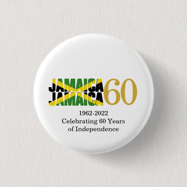 JAMAICA 60th Anniversary Independence Button (Front)