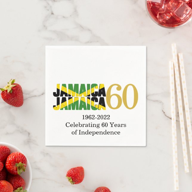 JAMAICA 60th Anniversary Independence Paper Napkins (Insitu)
