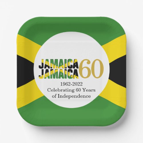 JAMAICA 60th Anniversary Independence Paper Plates