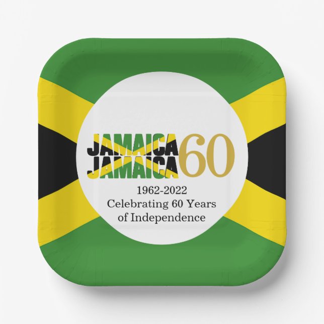 JAMAICA 60th Anniversary Independence Paper Plates (Front)