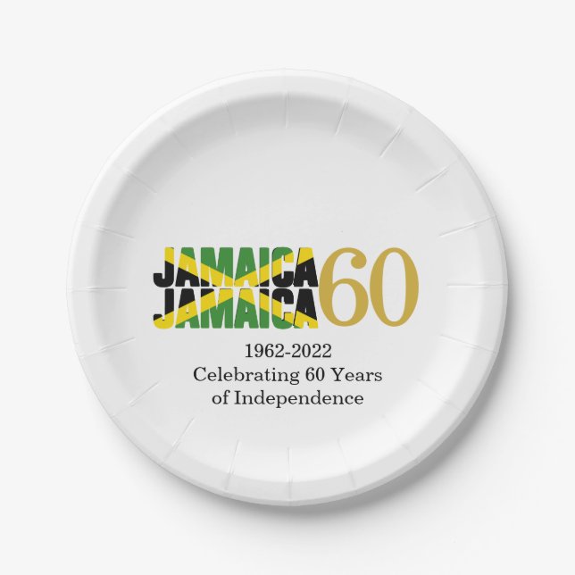 JAMAICA 60th Anniversary Independence Paper Plates (Front)