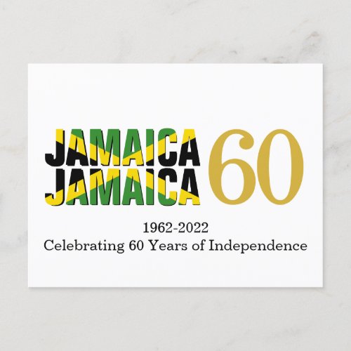 JAMAICA 60th Anniversary Independence Postcard