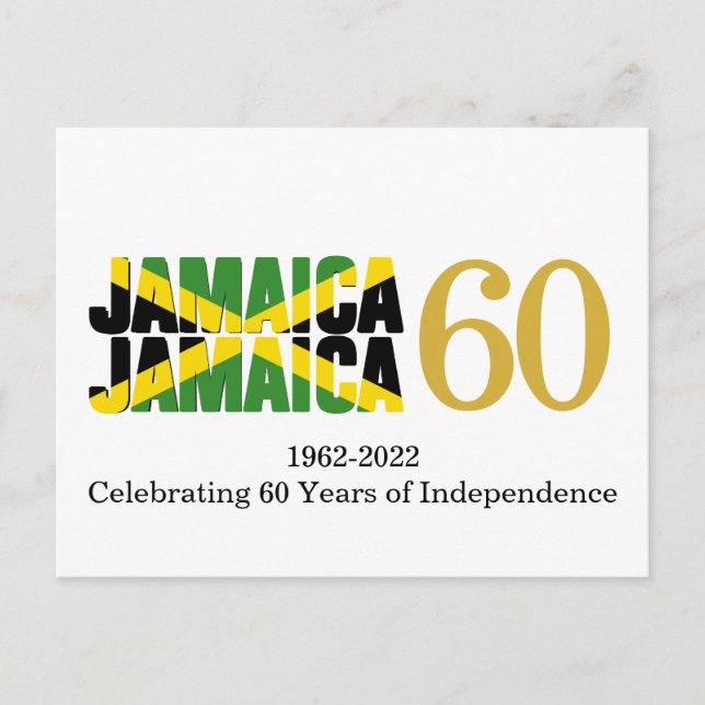 JAMAICA 60th Anniversary Independence Postcard (Front)
