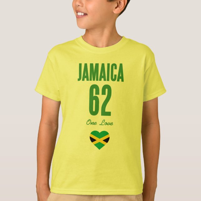 Jamaica 62 One Love Jamaican Flag T-Shirt (Front)