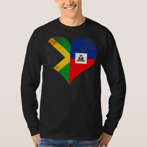 Jamaica And Haiti Flag 2 T_Shirt