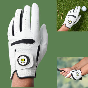 Jamaica and Jamaican Flag Green Personalization Golf Glove