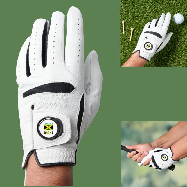 Jamaica and Jamaican Flag Green Personalization  Golf Glove (Creator Uploaded)
