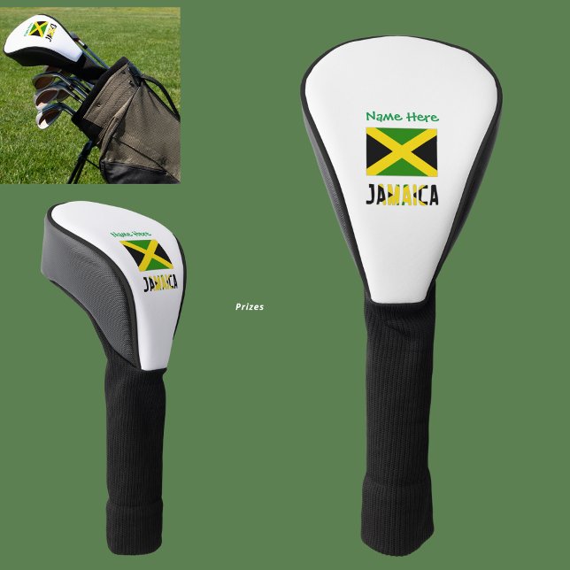 Jamaica and Jamaican Flag Green Personalization  Golf Head Cover (Creator Uploaded)