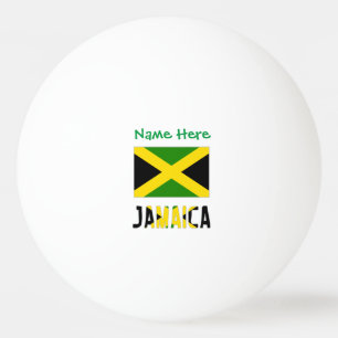 Jamaica and Jamaican Flag Green Personalization  Ping Pong Ball