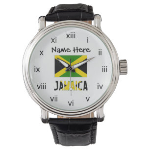 Jamaica and Jamaican Flag Personalized Watch