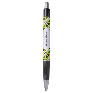 Jamaica and Jamaican Flag Tiled Personalized Pen