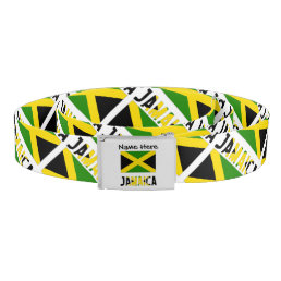 Jamaica and Jamaican Flag with Your Name Belt
