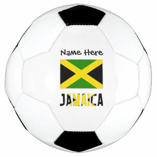 Jamaica and Jamaican Flag with Your Name Soccer Ba Soccer Ball