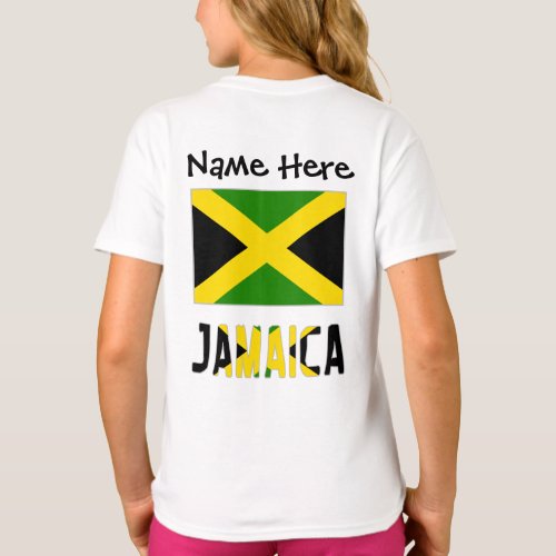 Jamaica and Jamaican Flag with Your Name T_Shirt