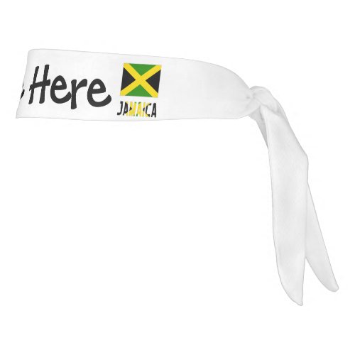Jamaica and Jamaican Flag with Your Name Tie Headb Tie Headband