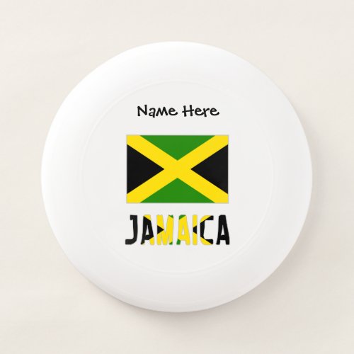 Jamaica and Jamaican Flag with Your Name Wham_O Frisbee