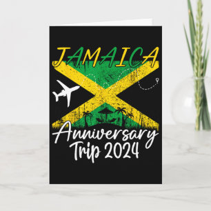Jamaica Anniversary Trip Couple Summer Vacation Tr Card