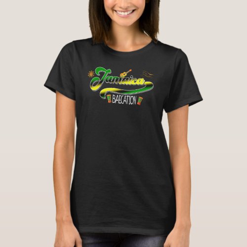 Jamaica Baecation Travel Group Matching Typography T_Shirt
