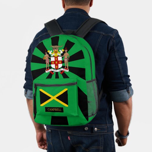 Jamaica Bag Jamaican Flag fashion  Patriots Printed Backpack