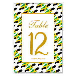 JAMAICA Banquet Celebration Wedding Table Number