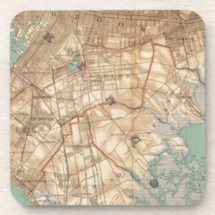 Jamaica Bay and Brooklyn Beverage Coaster