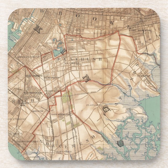 Jamaica Bay and Brooklyn Beverage Coaster (Front)