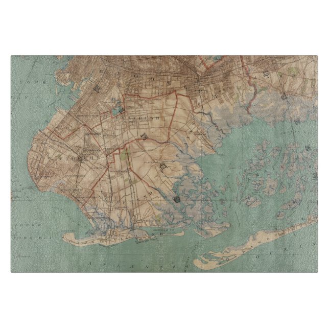 Jamaica Bay and Brooklyn Cutting Board (Front)