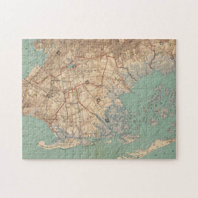 Jamaica Bay and Brooklyn Jigsaw Puzzle (Horizontal)