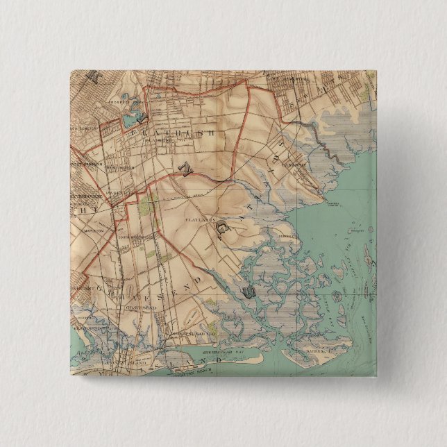 Jamaica Bay and Brooklyn Pinback Button (Front)