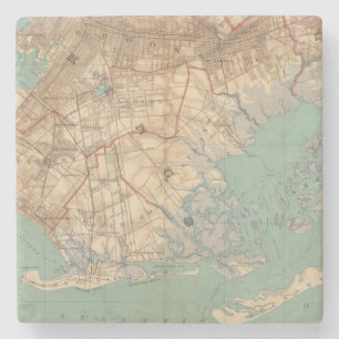 Jamaica Bay and Brooklyn Stone Coaster