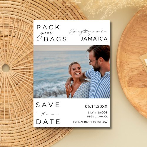 Jamaica Beach Destination Photo Wedding Save The Date