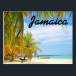 Jamaica Beach Postcard<br><div class="desc">Postcard depicting a beautiful beach scene on the tropical island of Jamaica</div>