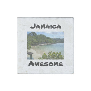 Jamaica Beach Stone Magnet