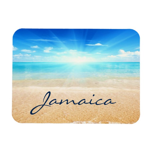 Jamaica beach sunrise magnet (Horizontal)