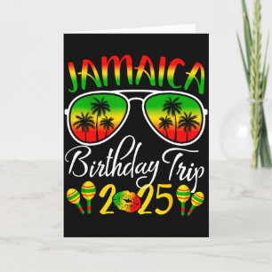 Jamaica Birthday Trip 2025 Funny Family Matching  Card