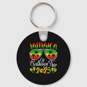 Jamaica Birthday Trip 2025 Funny Family Matching Keychain