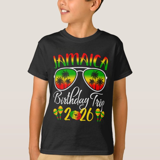Jamaica Birthday Trip Vacation Summer 2026 Outfit  T-Shirt (Front)