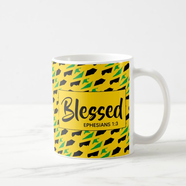 JAMAICA Blessed Ephesians Christian Scripture Coffee Mug (Right)