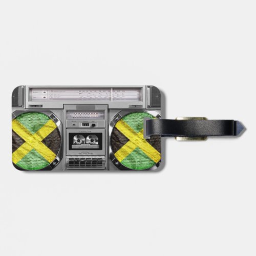 Jamaica boombox luggage tag