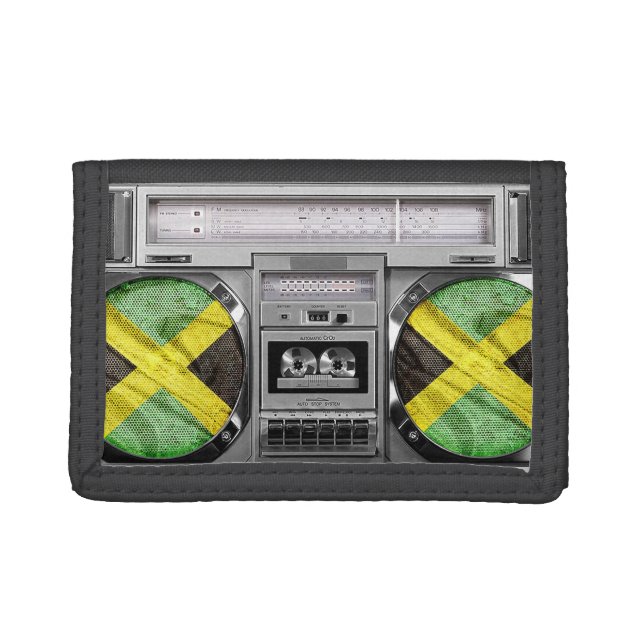 Jamaica boombox tri-fold wallet (Front)