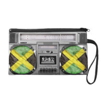 Jamaica boombox wristlet purse