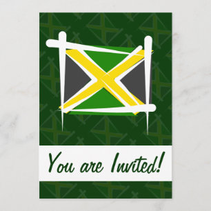 Jamaica Brush Flag Invitation