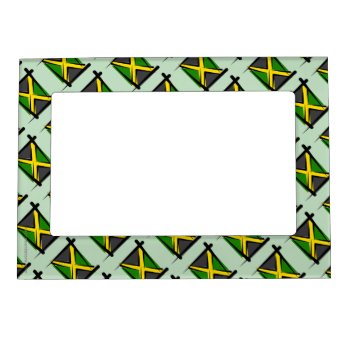 Jamaica Brush Flag Magnetic Frame by representshop at Zazzle