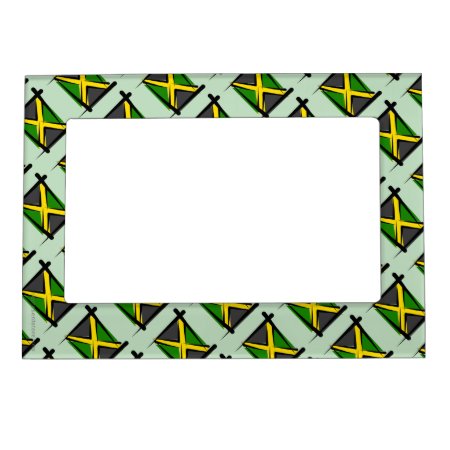 Jamaica Brush Flag Magnetic Frame