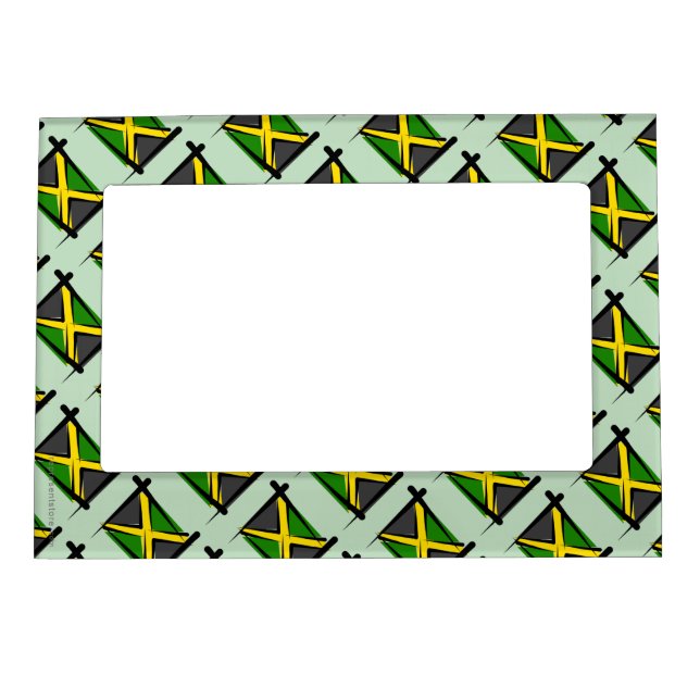 Jamaica Brush Flag Magnetic Frame (Front)
