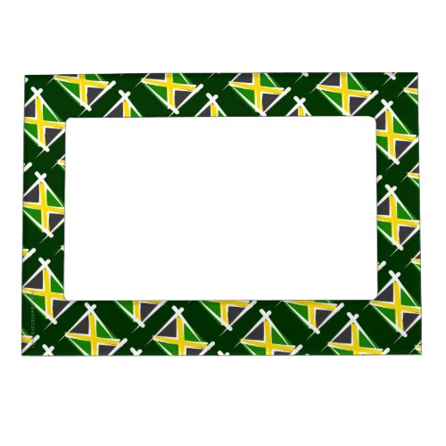 Jamaica Brush Flag Magnetic Picture Frame