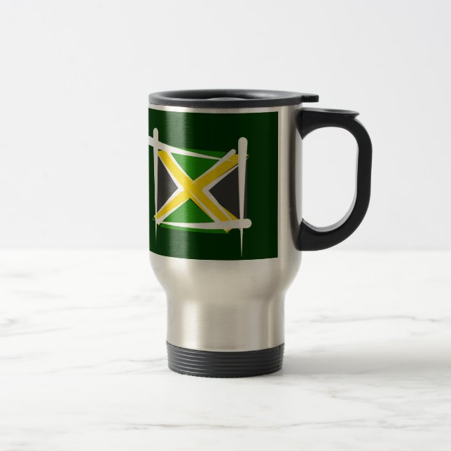 Jamaica Brush Flag Travel Mug (Right)