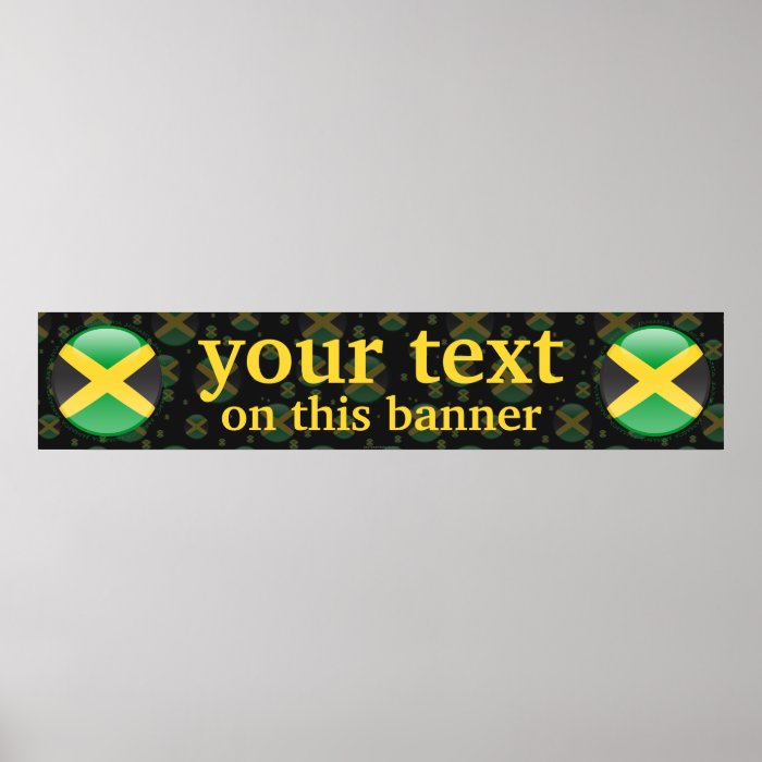 Jamaica Bubble Flag Banner Print