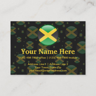 Jamaica Bubble Flag Business Card